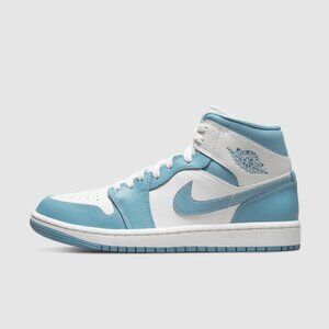 Women's Nike Air Jordan 1 Mid UNC University Blue White Size 8.5